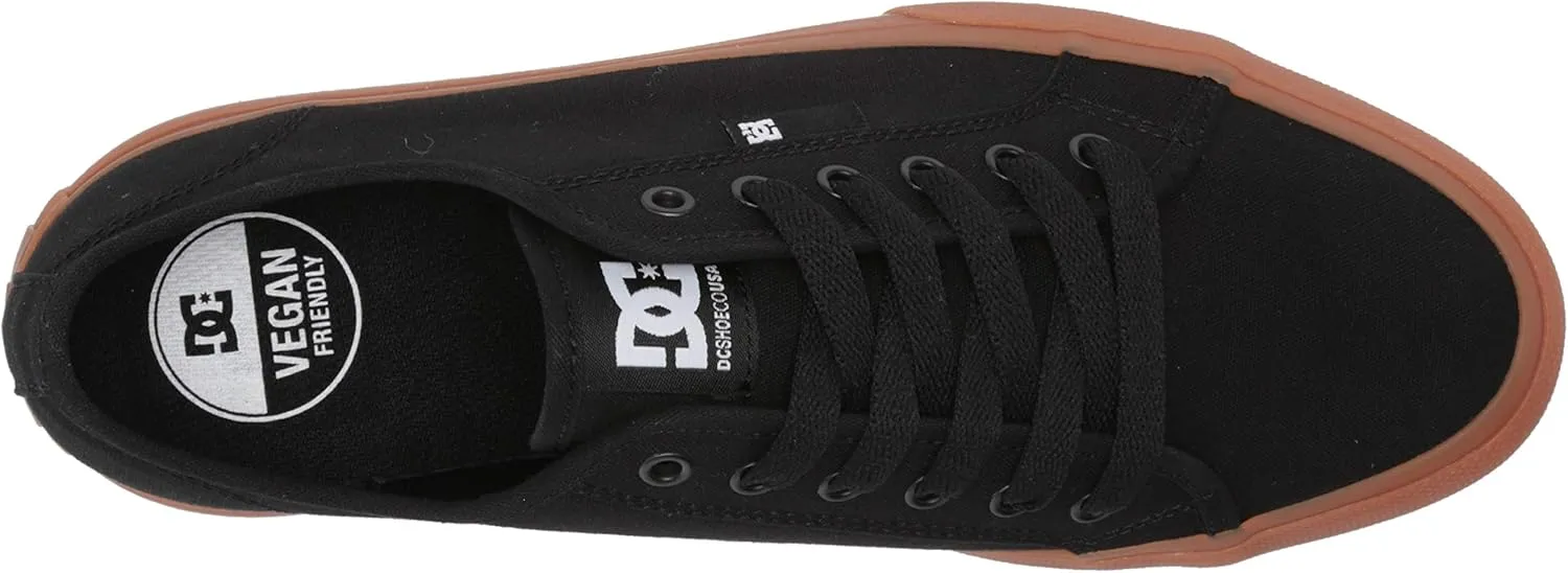 DC Men's Manual Low Top Vegan Friendly Casual Skate Shoe