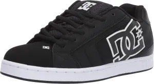 DC Men's Net Skate Casual Shoe Skateboarding, Black/Black/White, 13