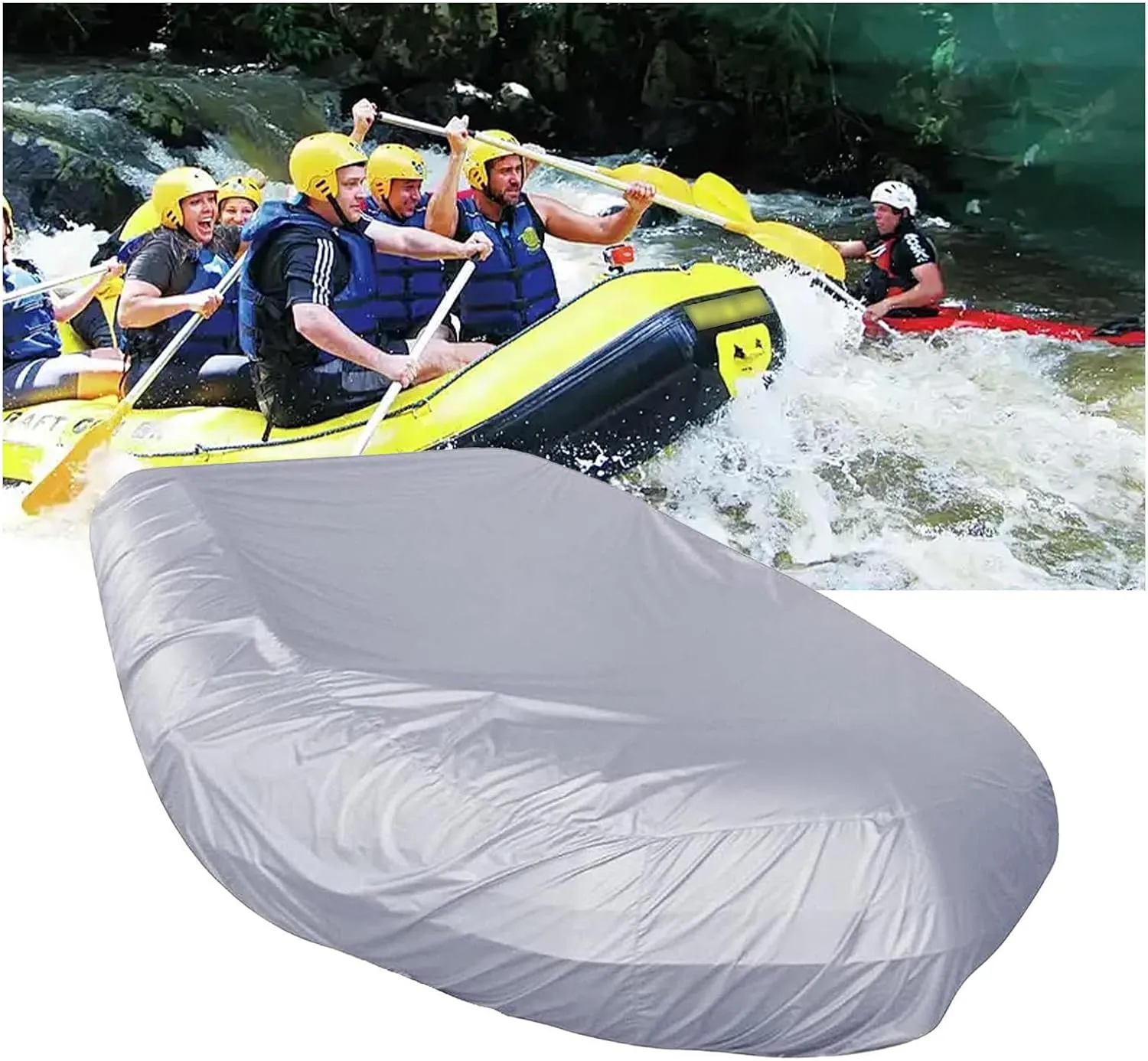 Dinghy Covers 7 Sizes Boat Tarp UV Resistant Fishing Boat Cover for Small Inflatable and Rigid Inflatable Boats,420 * 210 * 46cm