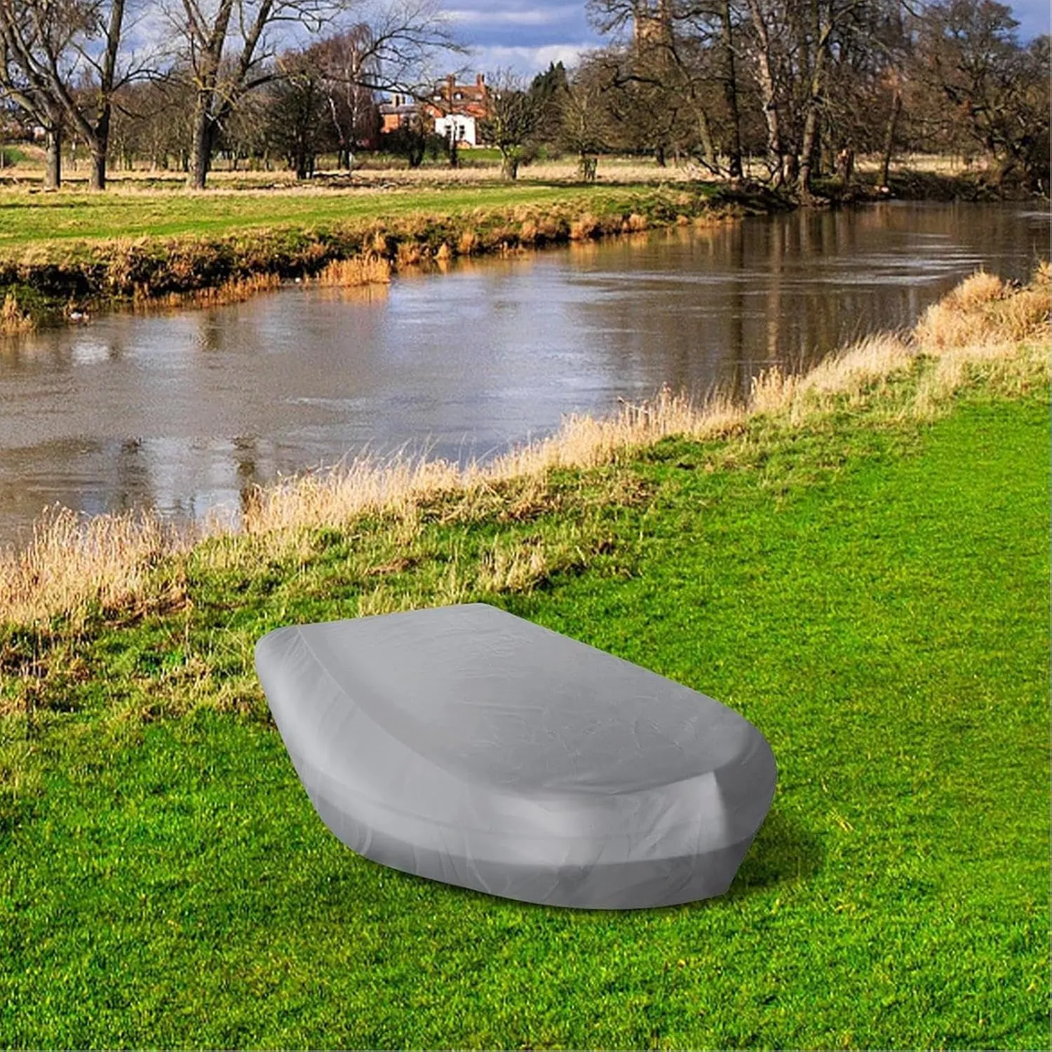 Dinghy Covers 7 Sizes Boat Tarp UV Resistant Fishing Boat Cover for Small Inflatable and Rigid Inflatable Boats,420 * 210 * 46cm