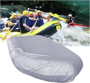 Dinghy Covers 7 Sizes Boat Tarp UV Resistant Fishing Boat Cover for Small Inflatable and Rigid Inflatable Boats,420 * 210 * 46cm