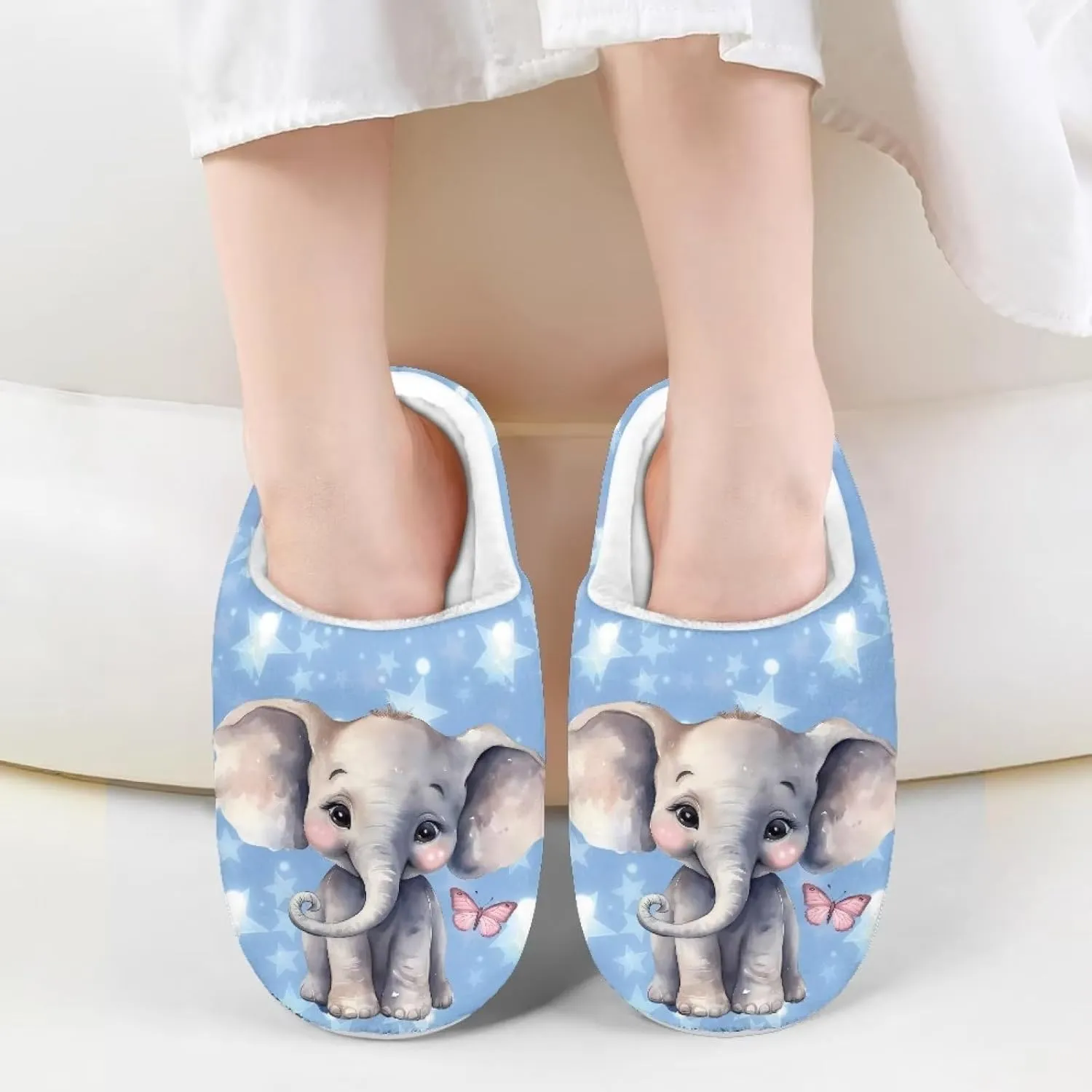 DISNIMO Boys Girls Toddler House Slippers,Kids Warm Slip On Home Slippers Cute Winter Nonslip Indoor Slippers