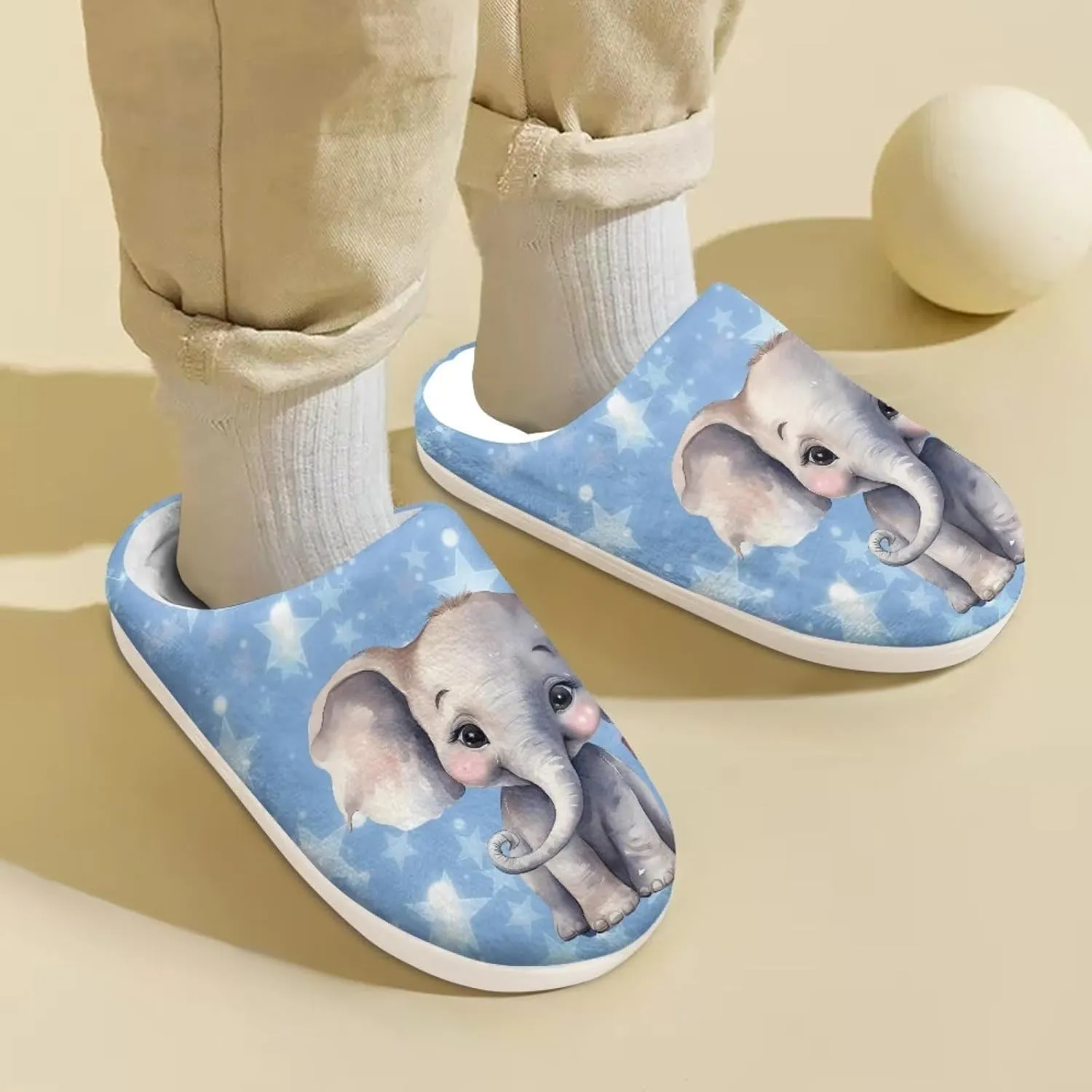 DISNIMO Boys Girls Toddler House Slippers,Kids Warm Slip On Home Slippers Cute Winter Nonslip Indoor Slippers