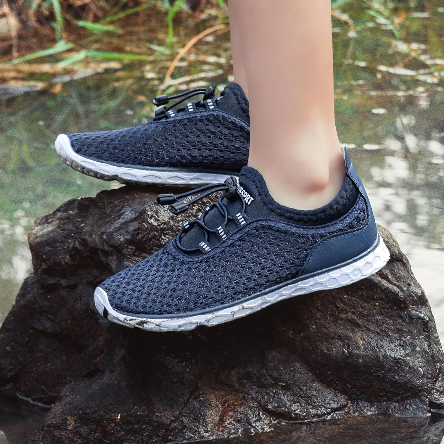 DOUSSPRT Water Shoes for Kids Boys Girls Quick Dry Beach Sports Swim Pool Aqua Shoes for Toddler/Little Kid/Big Kid