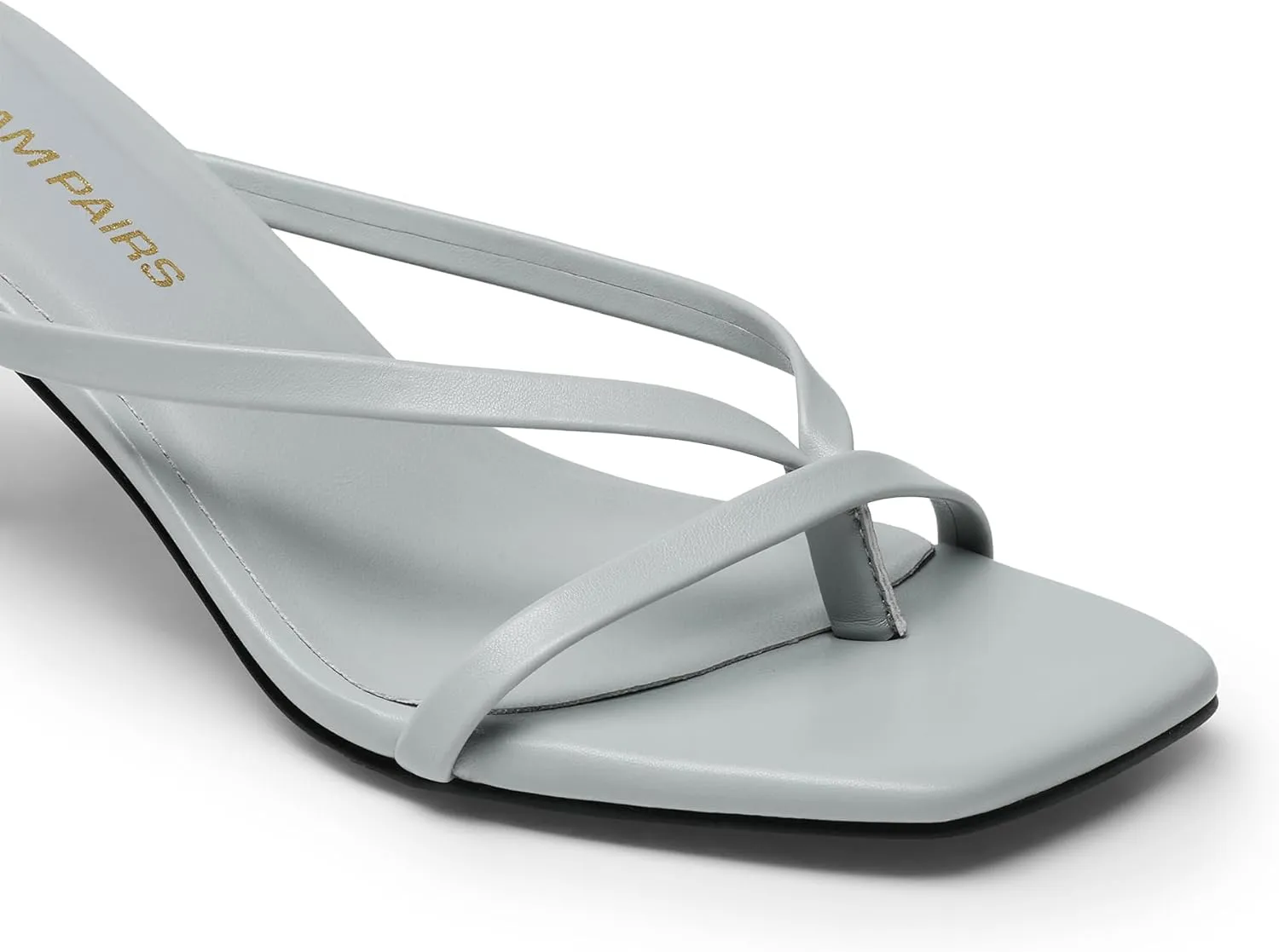 DREAM PAIRS Heels for Women Flip Flops Kitten Low Heels Open Square Toe Thong Heeled Sandals, Sexy Fashion Comfort Shoes for Party Casual Slides
