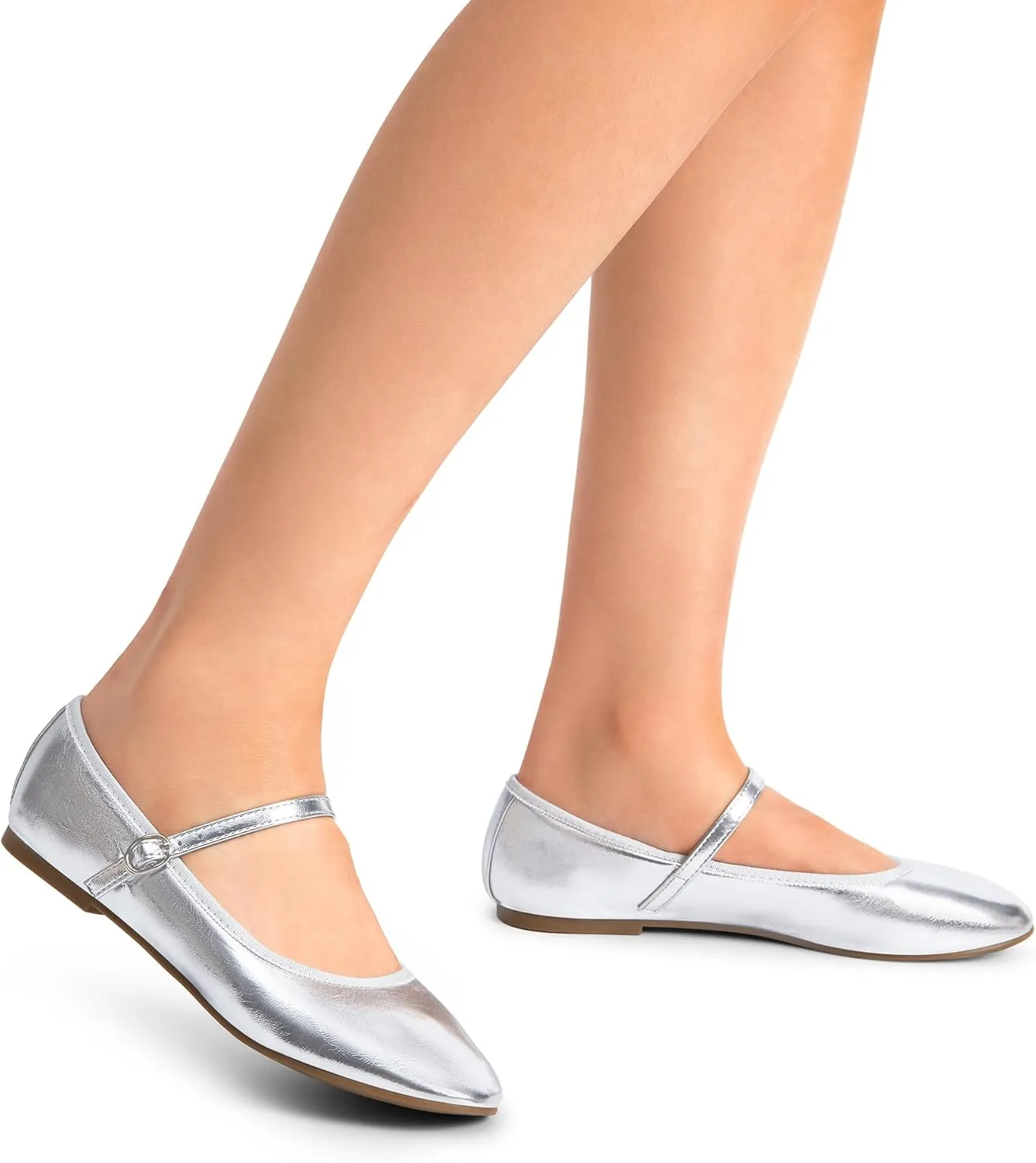 DREAM PAIRS Women's Ballet Flats Mary Jane Shoes, Round Toe Comfortable Dressy Casual Slip-on Work Daily Soft Flat Shoes