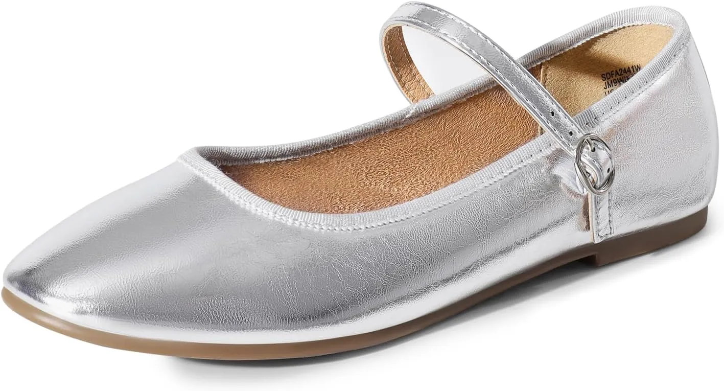 DREAM PAIRS Women's Ballet Flats Mary Jane Shoes, Round Toe Comfortable Dressy Casual Slip-on Work Daily Soft Flat Shoes