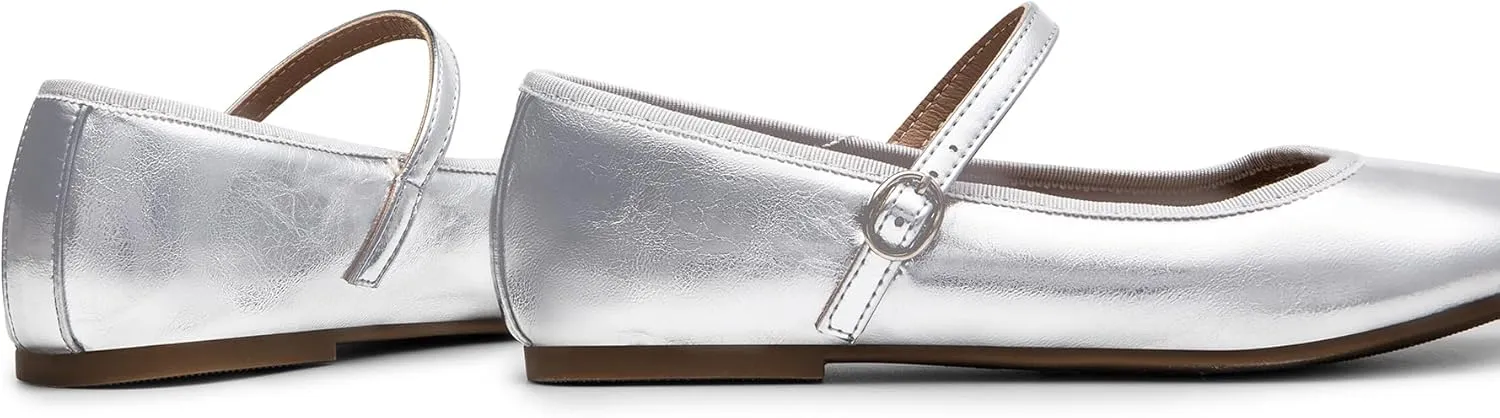 DREAM PAIRS Women's Ballet Flats Mary Jane Shoes, Round Toe Comfortable Dressy Casual Slip-on Work Daily Soft Flat Shoes