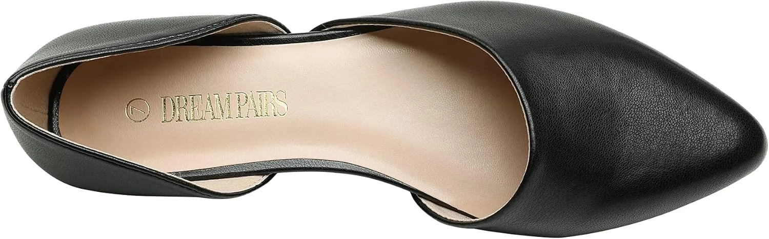 DREAM PAIRS Women's Elegant Dressy Flats Shoes Pointed Toe Casual Comfort Slip on Walking Flats for Women