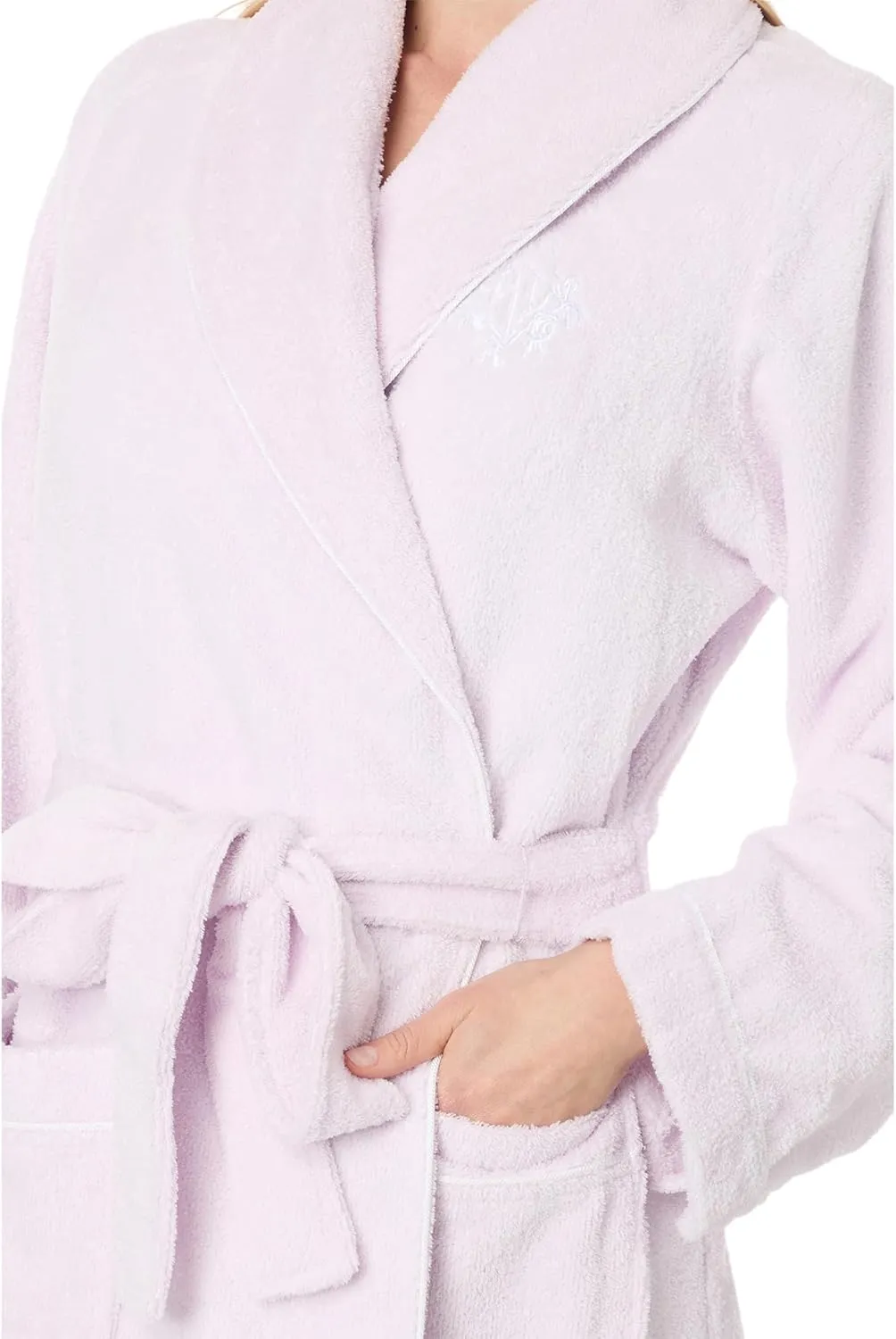 Eileen West womens Long Wrap Robe With Long Sleeves