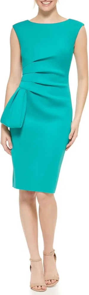 Eliza J Women's Formal Event Boat Neck Scuba Dress
