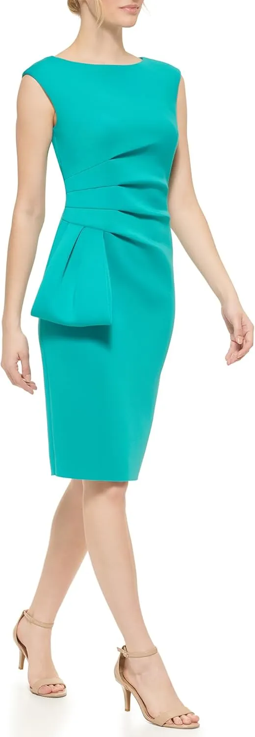 Eliza J Women's Formal Event Boat Neck Scuba Dress