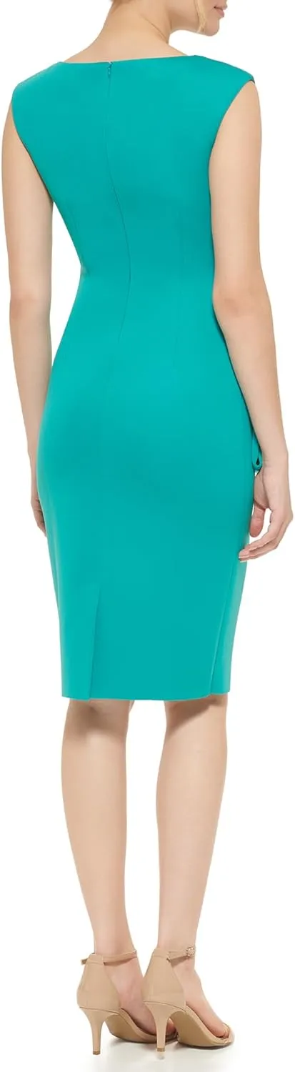 Eliza J Women's Formal Event Boat Neck Scuba Dress