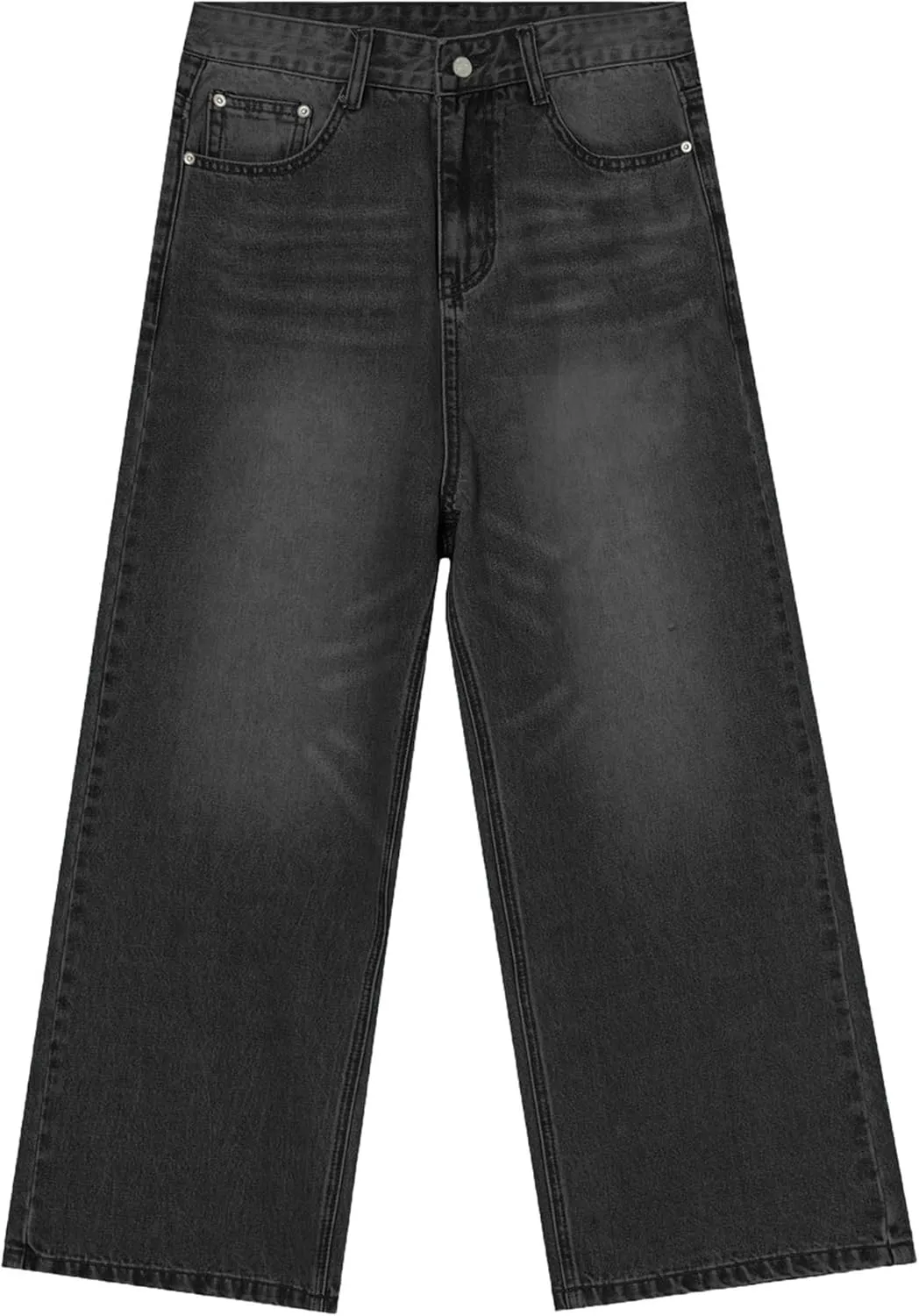 EMMIOL Mens Baggy Hip Hop Jeans Loose Fit Long Denim Pants Casual Trousers Streetwear