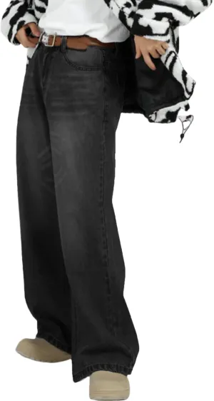 EMMIOL Mens Baggy Hip Hop Jeans Loose Fit Long Denim Pants Casual Trousers Streetwear