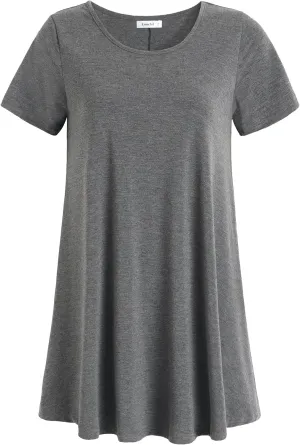 Esenchel Women's Tunic Top Casual T Shirt for Leggings
