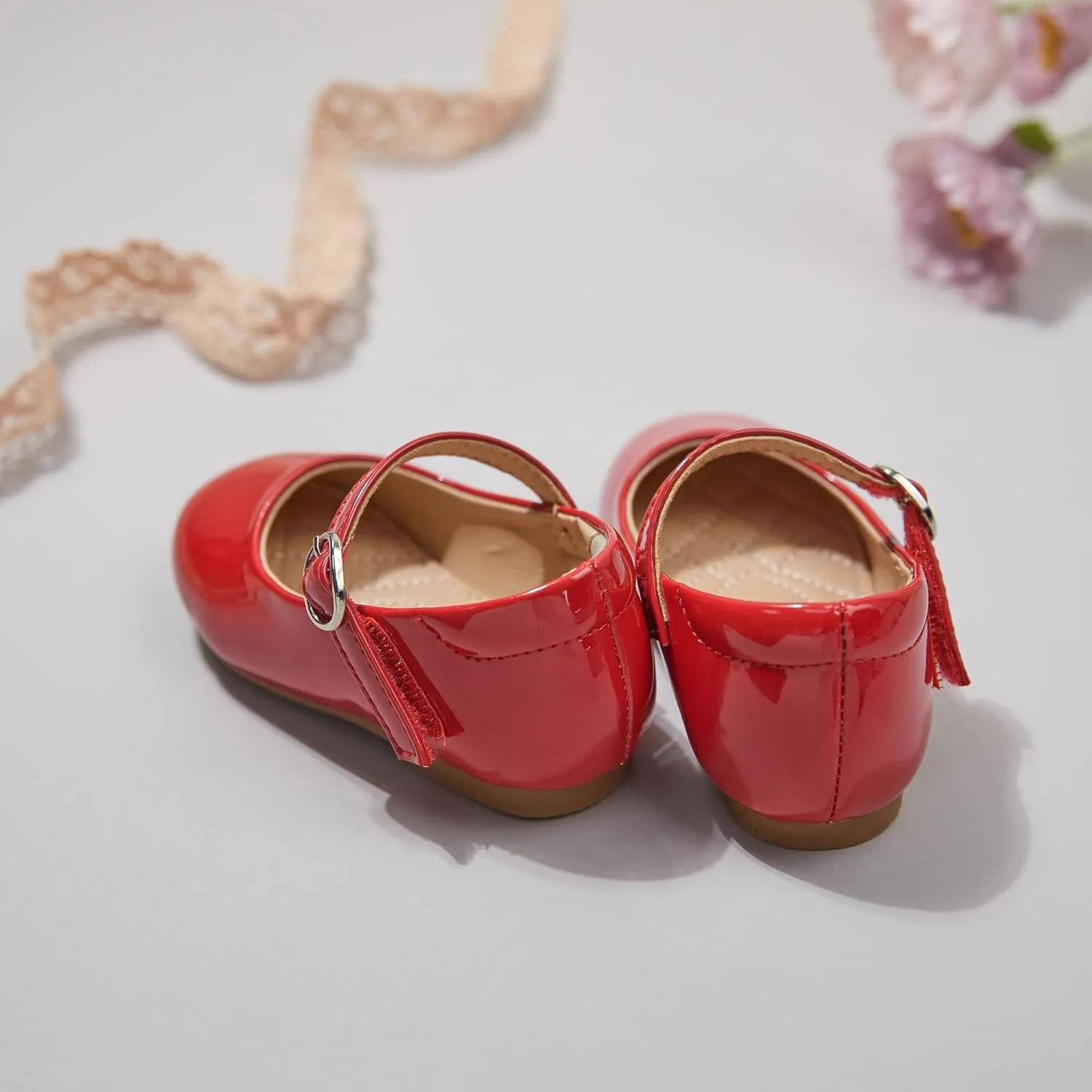 ESTINE Mary Jane Flats for Toddler Girls Little Kids Glittery Dress Princess Wedding Ballet Shoes
