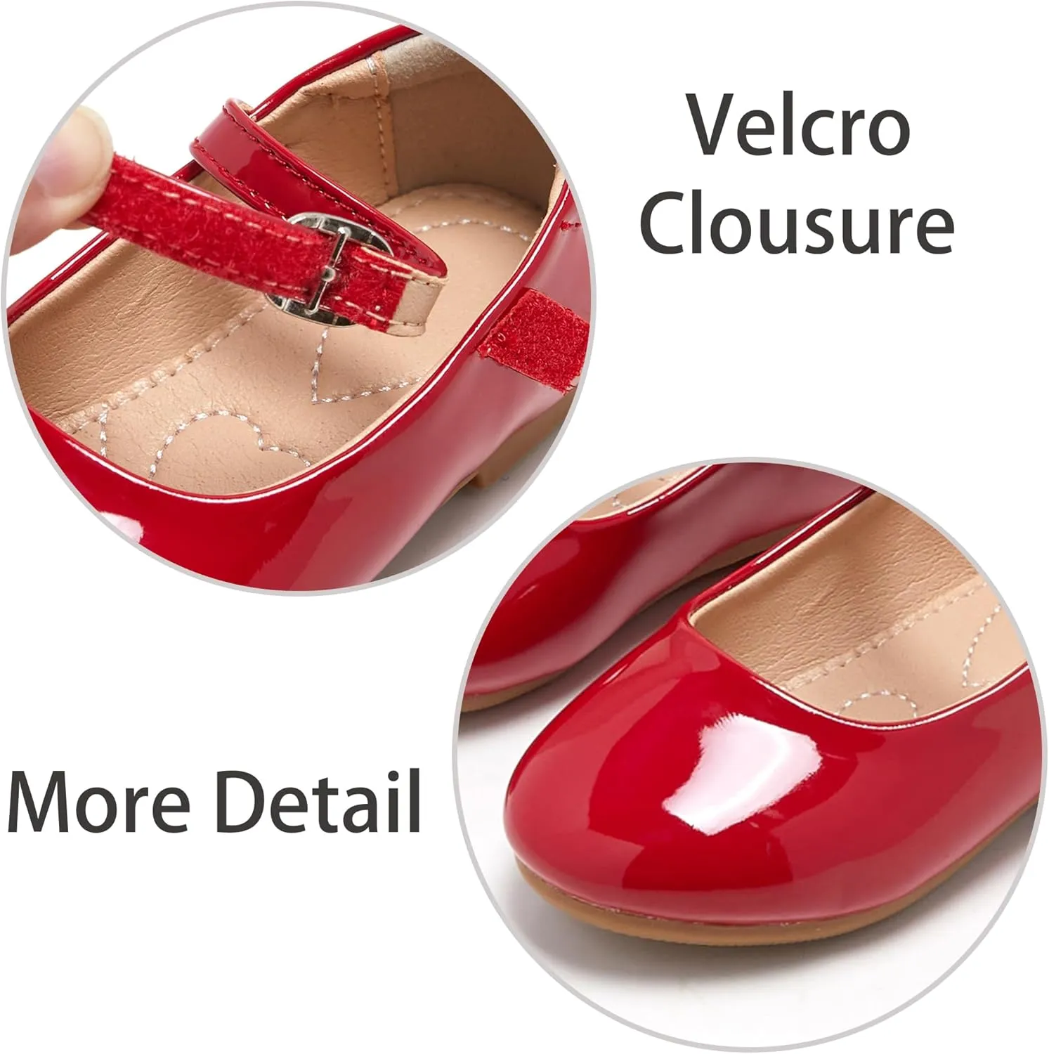 ESTINE Mary Jane Flats for Toddler Girls Little Kids Glittery Dress Princess Wedding Ballet Shoes