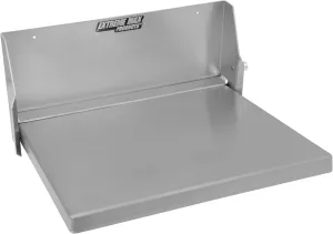 Extreme Max 5001.6615 Universal Wall-Mount Aluminum Flip-Out Seat for Race Trailer, Garage, Shop, Enclosed Trailer, Toy Hauler - 15.75" x 14.25", Silver