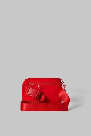 Fabletics The Belt Bag, Quick Dry, Zip Pockets, Heated Red Neoprene, OS