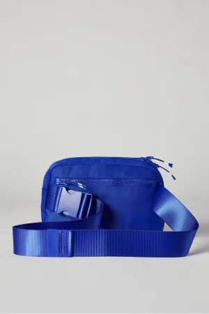 Fabletics The Big Belt Bag, Quick Dry, Zip Pockets, Hidden Pockets, Reflective, Admiral Blue, OS