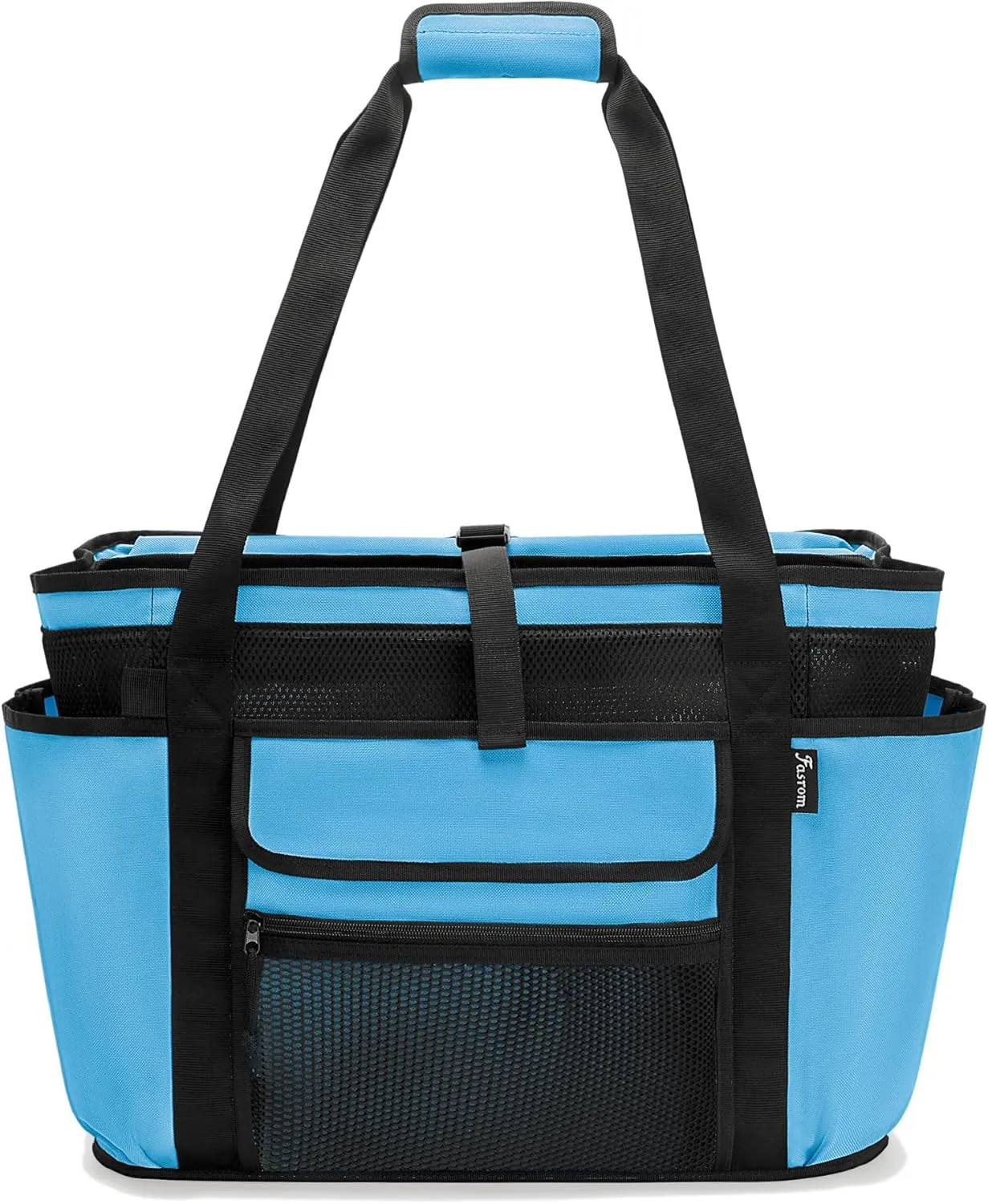 Fasrom XL Beach Tote Bag with Cooler Compartment, Large Mesh Beach Pool Bag with Wet & Dry Separation for Swim, Travel