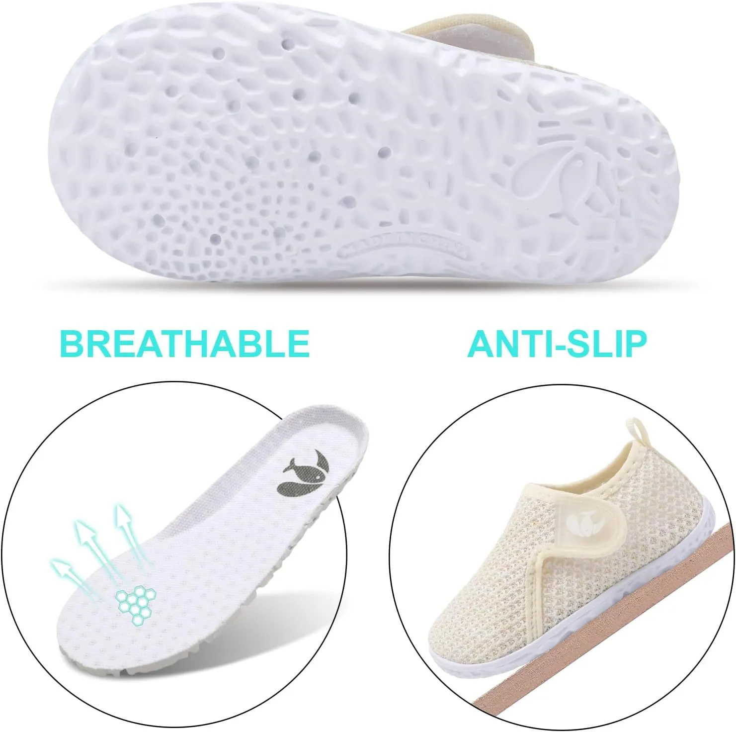 FEETCITY Boys Girls Water Shoes Kids Aqua Socks Quick Dry Barefoot for Beach Swimming Pool