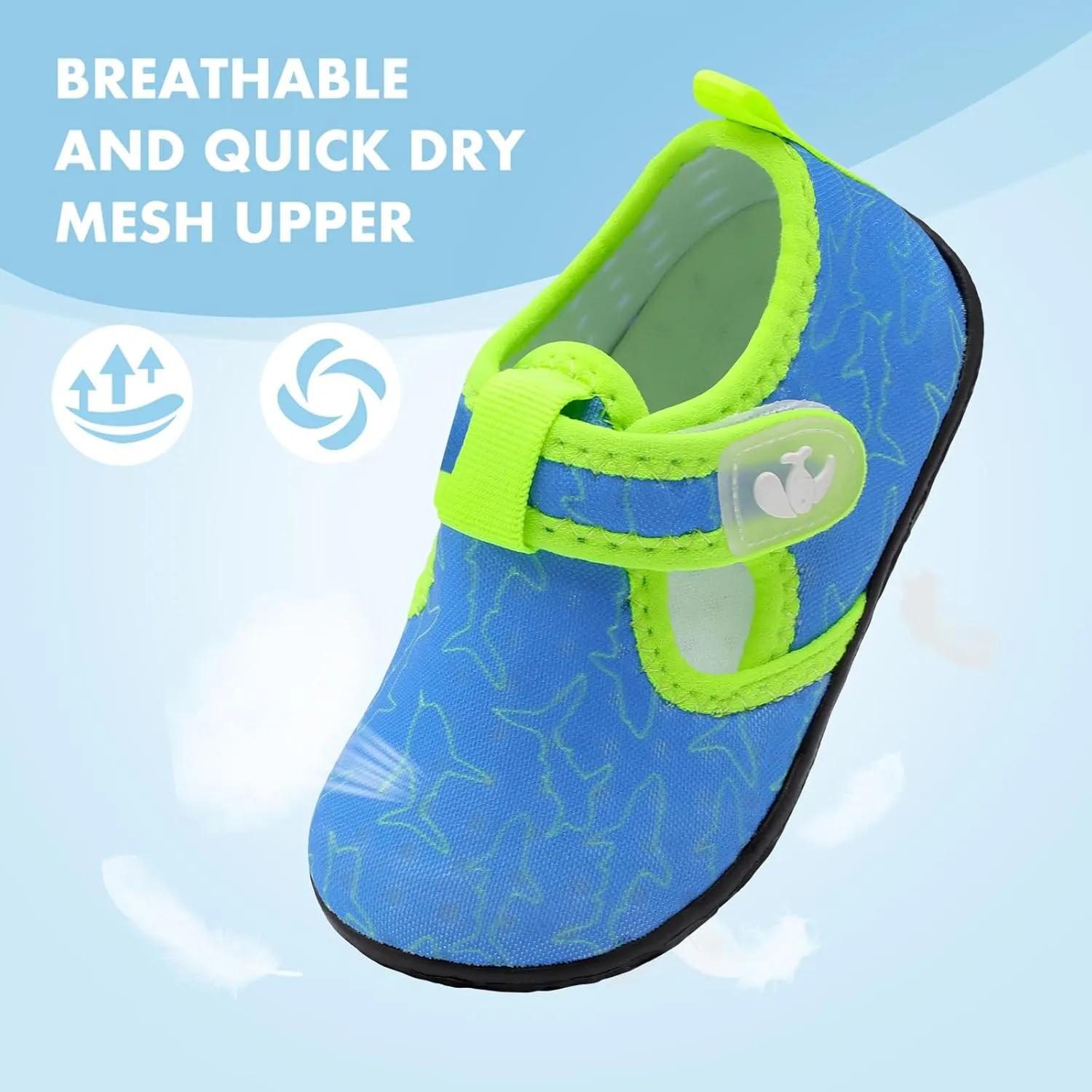 FEETCITY Boys Girls Water Shoes Kids Aqua Socks Quick Dry Barefoot for Beach Swimming Pool