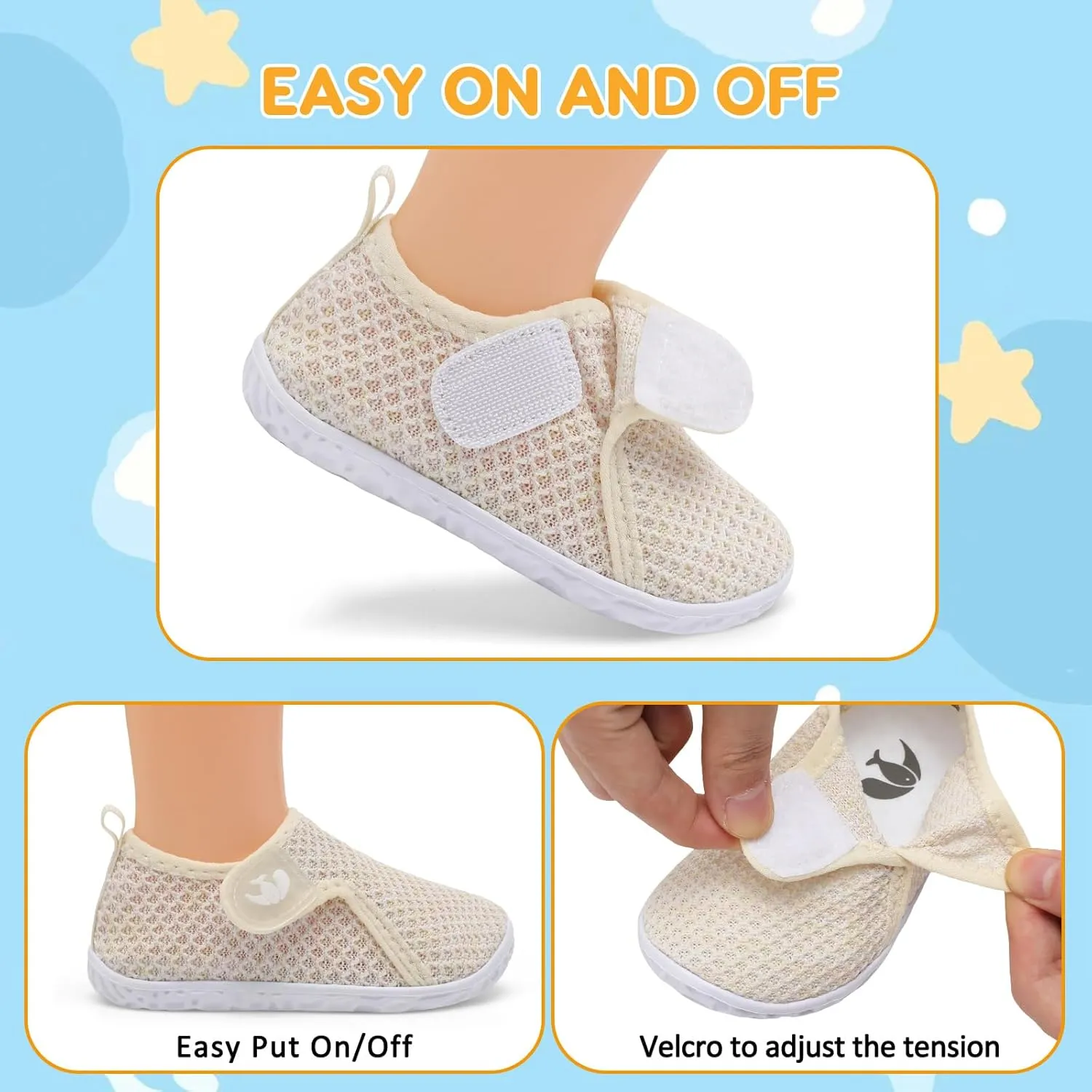 FEETCITY Boys Girls Water Shoes Kids Aqua Socks Quick Dry Barefoot for Beach Swimming Pool