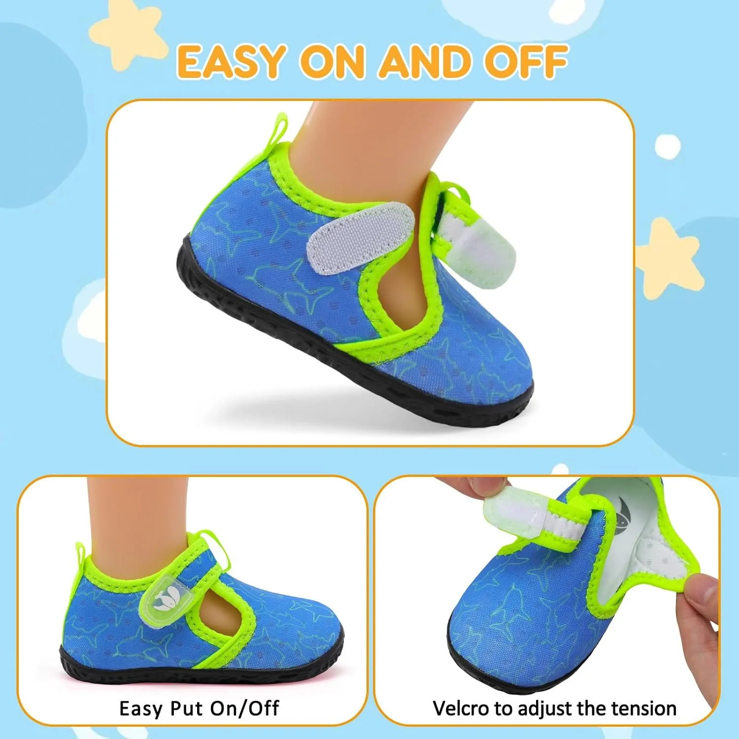 FEETCITY Boys Girls Water Shoes Kids Aqua Socks Quick Dry Barefoot for Beach Swimming Pool