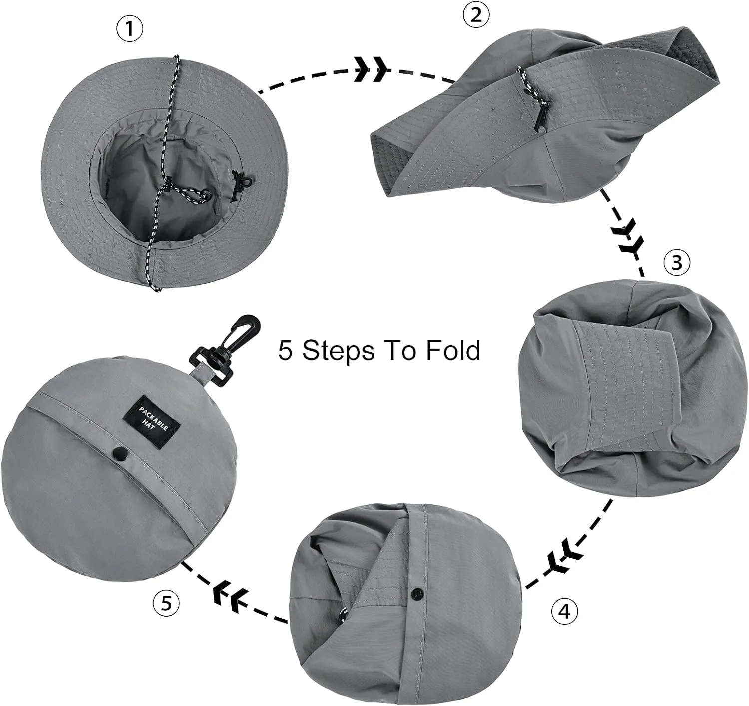 FEICUI Men Women Outdoor Bucket Hat Quick Dry Packable UV Protection Boonie Sun Hat