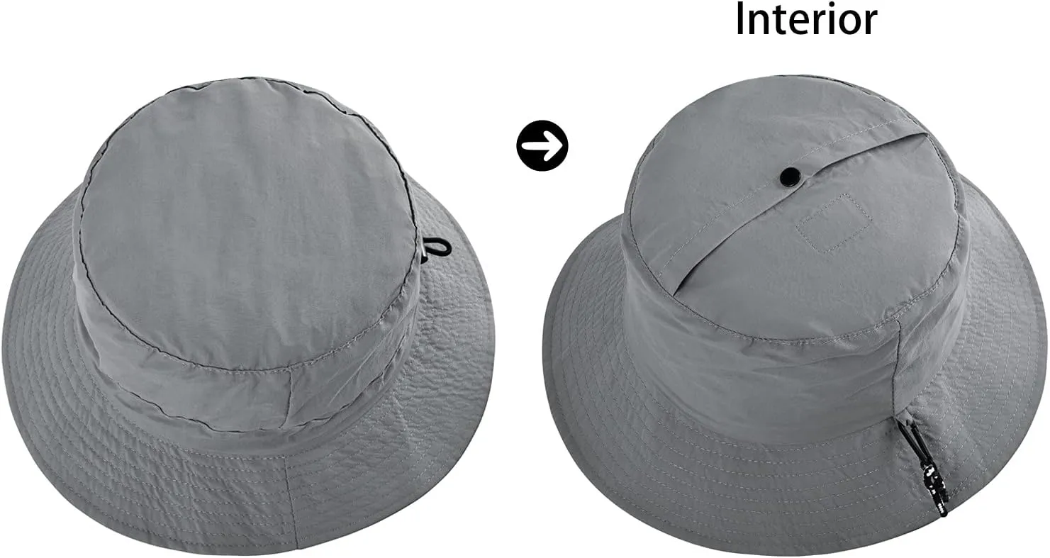 FEICUI Men Women Outdoor Bucket Hat Quick Dry Packable UV Protection Boonie Sun Hat