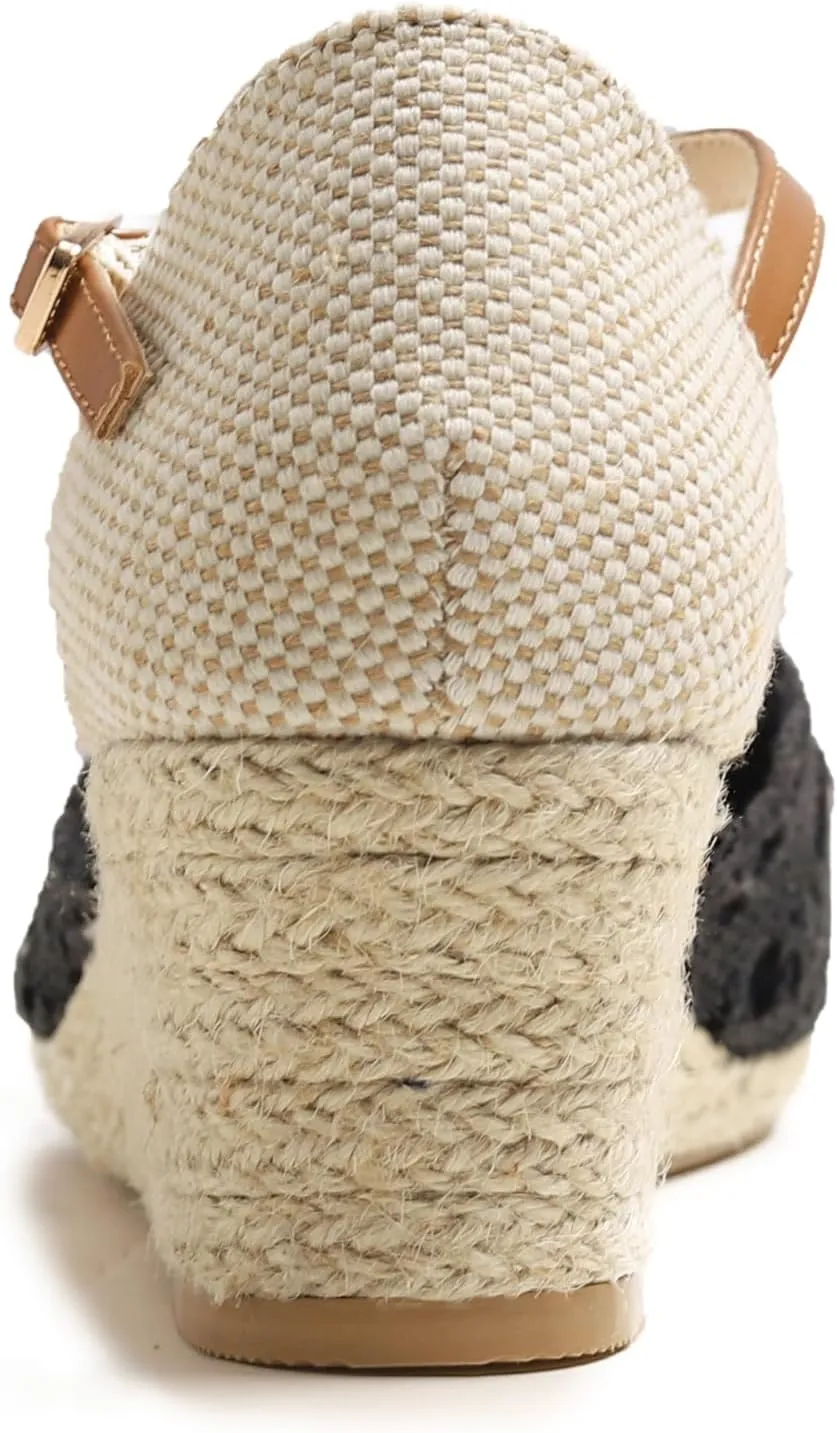 FEVERSOLE Close Toe Espadrilles Women's Comfort Breathable Slip On Flats Shoes
