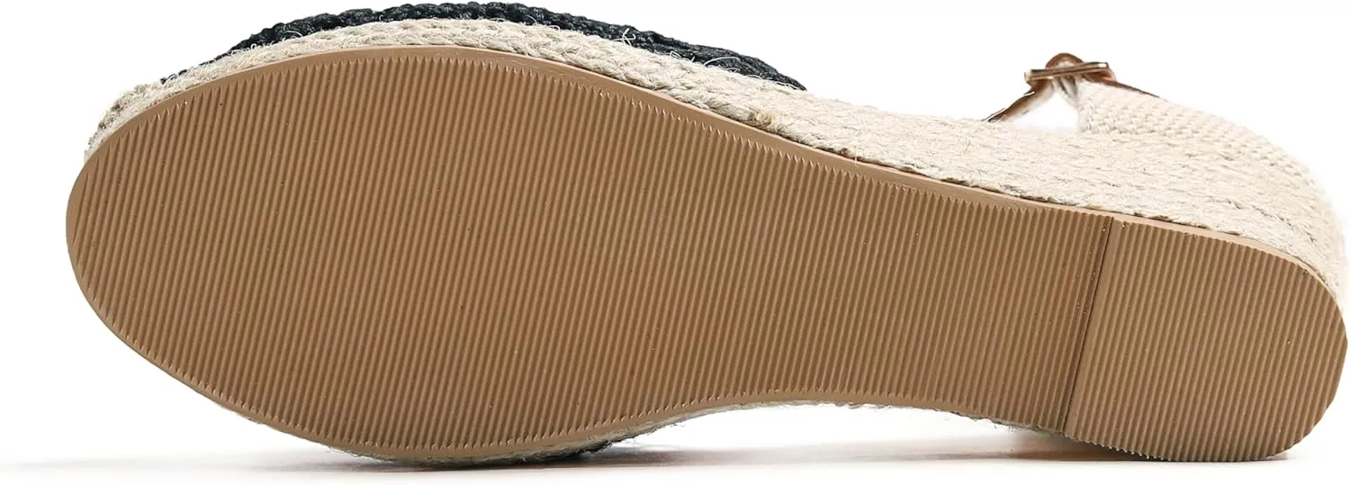 FEVERSOLE Close Toe Espadrilles Women's Comfort Breathable Slip On Flats Shoes