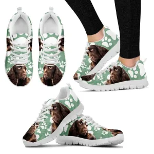 Field Spaniel Print (Black/White) Running Shoes For Women-Free Shipping