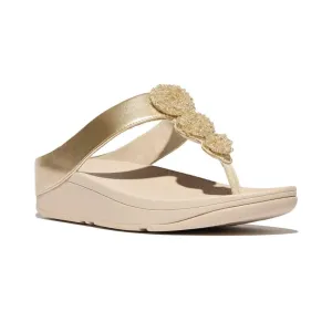 Fino Beadie Metallic Flip Flop in Platino by FIT FLOPS