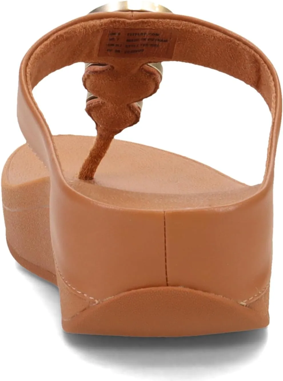 FitFlop Women's Thong Halo Metallic-Trim Toe-Post Sandals