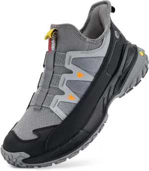 FitVille Extra Wide Sneakers for Men Slip-on Shoes, Soft Comfortable Mens Running Shoe, Slip Resistant Hiking Walking Shoes with Arch Support & Wide Toe Box