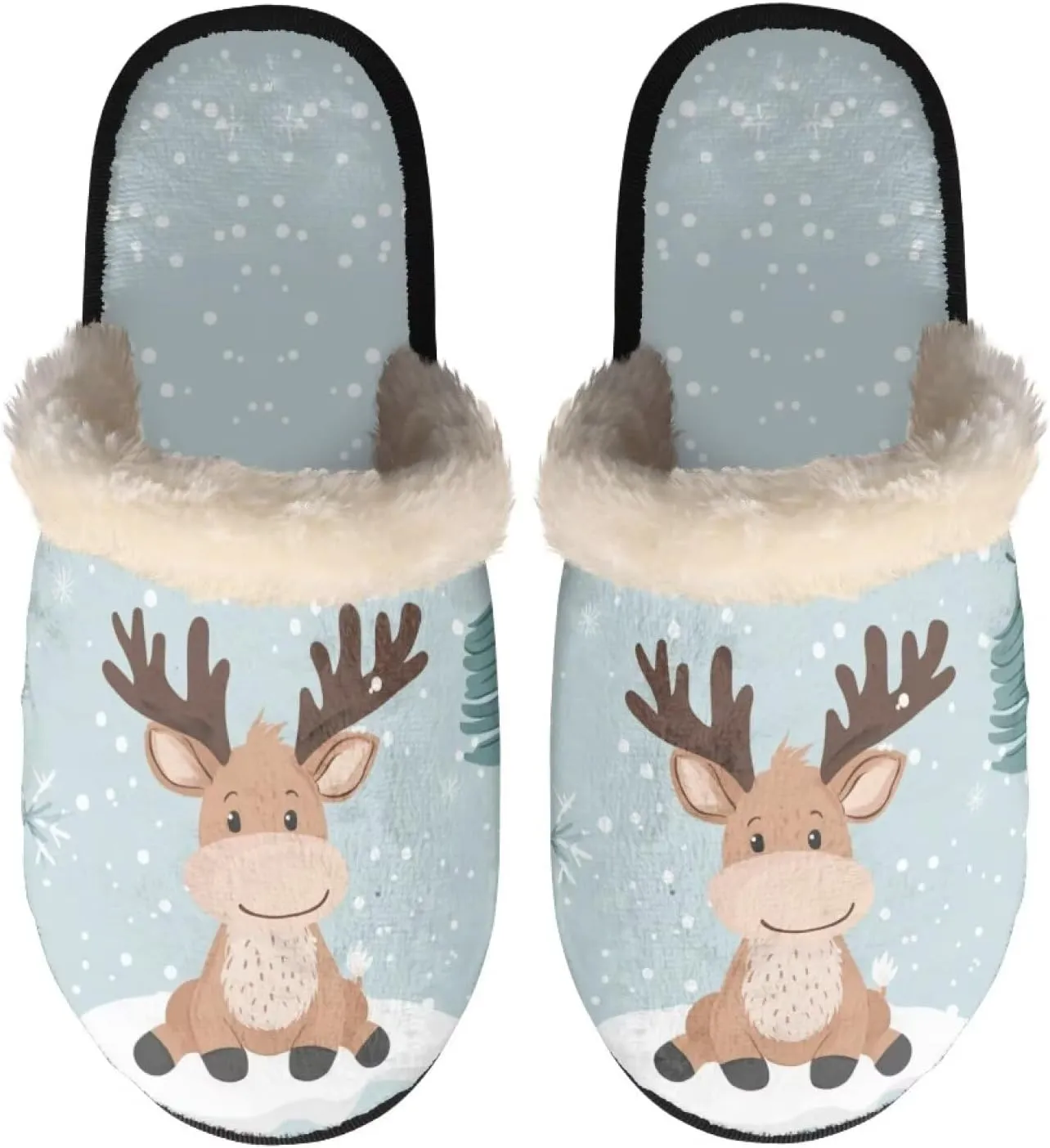 Flashideas House Slippers for Woman Fuzzy Keep Warm for Winter Indoor Soft Cushion Non-slip Fluffy Slides Slippers