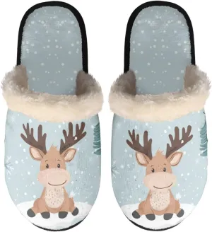 Flashideas House Slippers for Woman Fuzzy Keep Warm for Winter Indoor Soft Cushion Non-slip Fluffy Slides Slippers