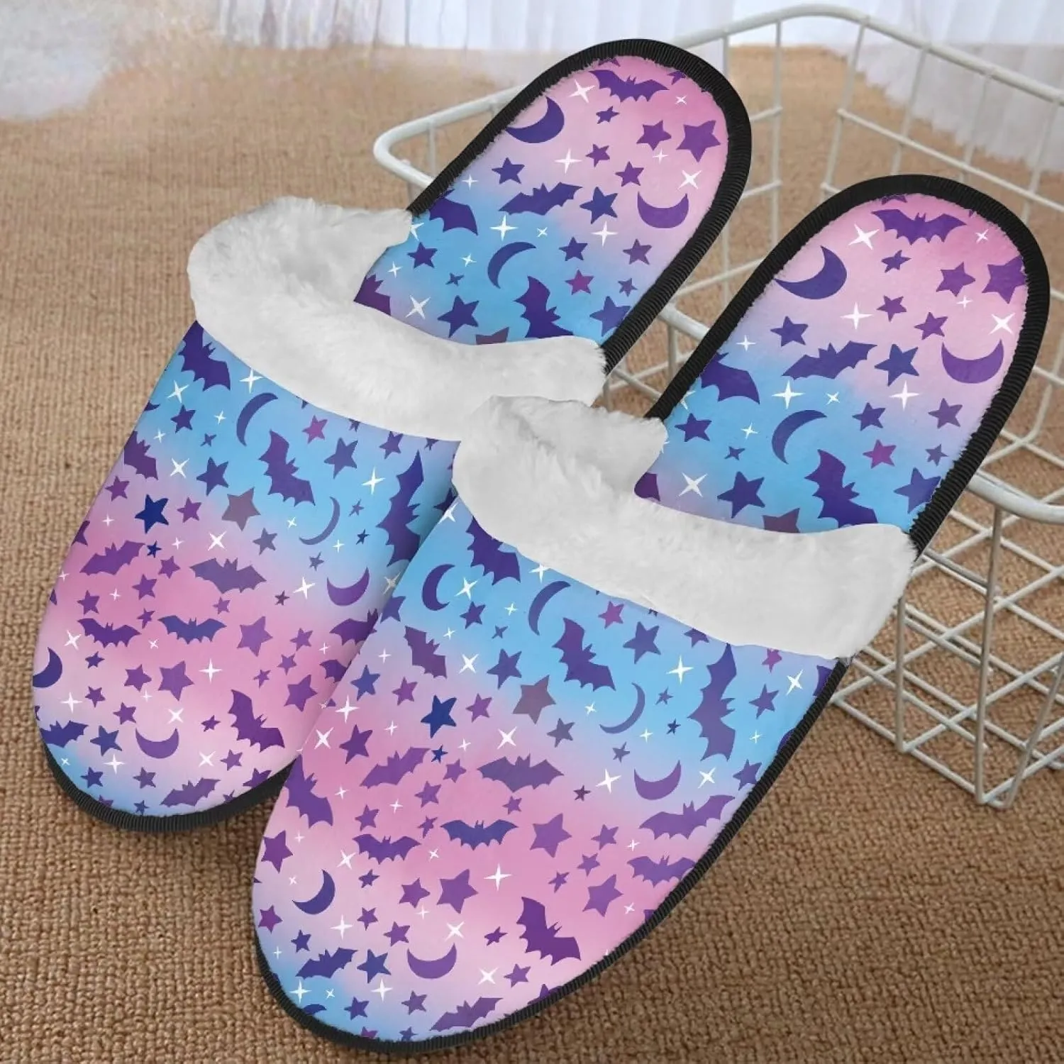 Flashideas House Slippers for Woman Fuzzy Keep Warm for Winter Indoor Soft Cushion Non-slip Fluffy Slides Slippers