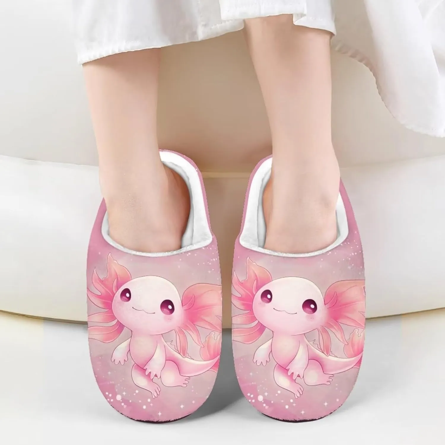 Flashideas Toddler Slippers Kids Fur Lined Warm Slip On Home Slippers Soft Plush Slippers