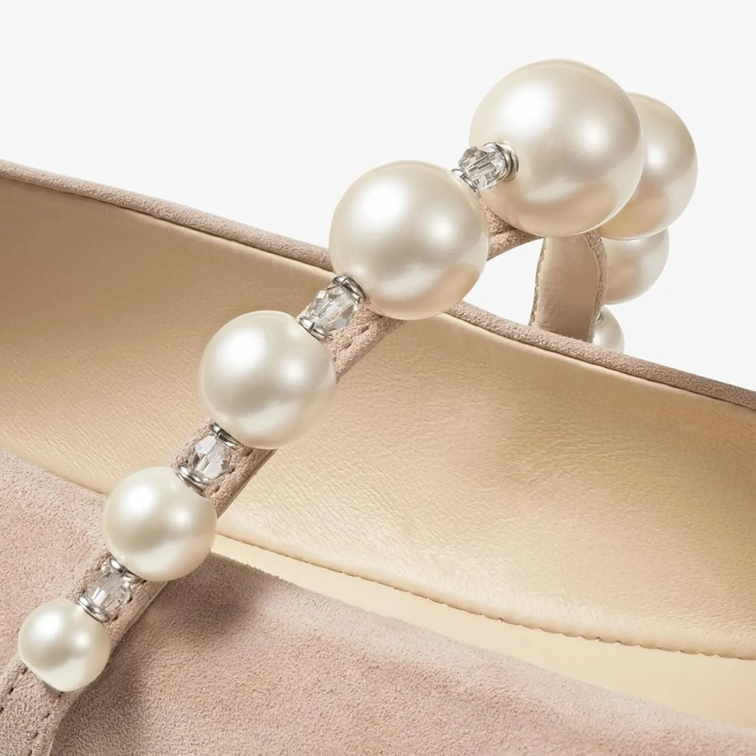 Flats for Women, Black Square Toe Mary Jane Ballet Flats with Pearl Strap, Comfortable Slip On for Wedding, Bride, Party