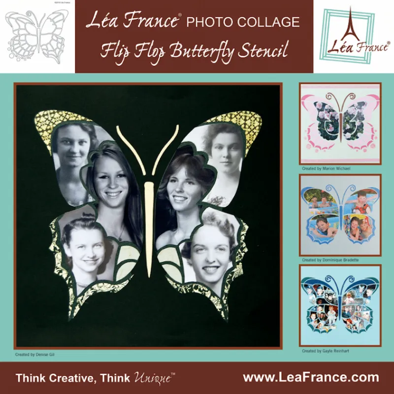 Flip Flop Butterfly - Seasonal Léa France® Stencil