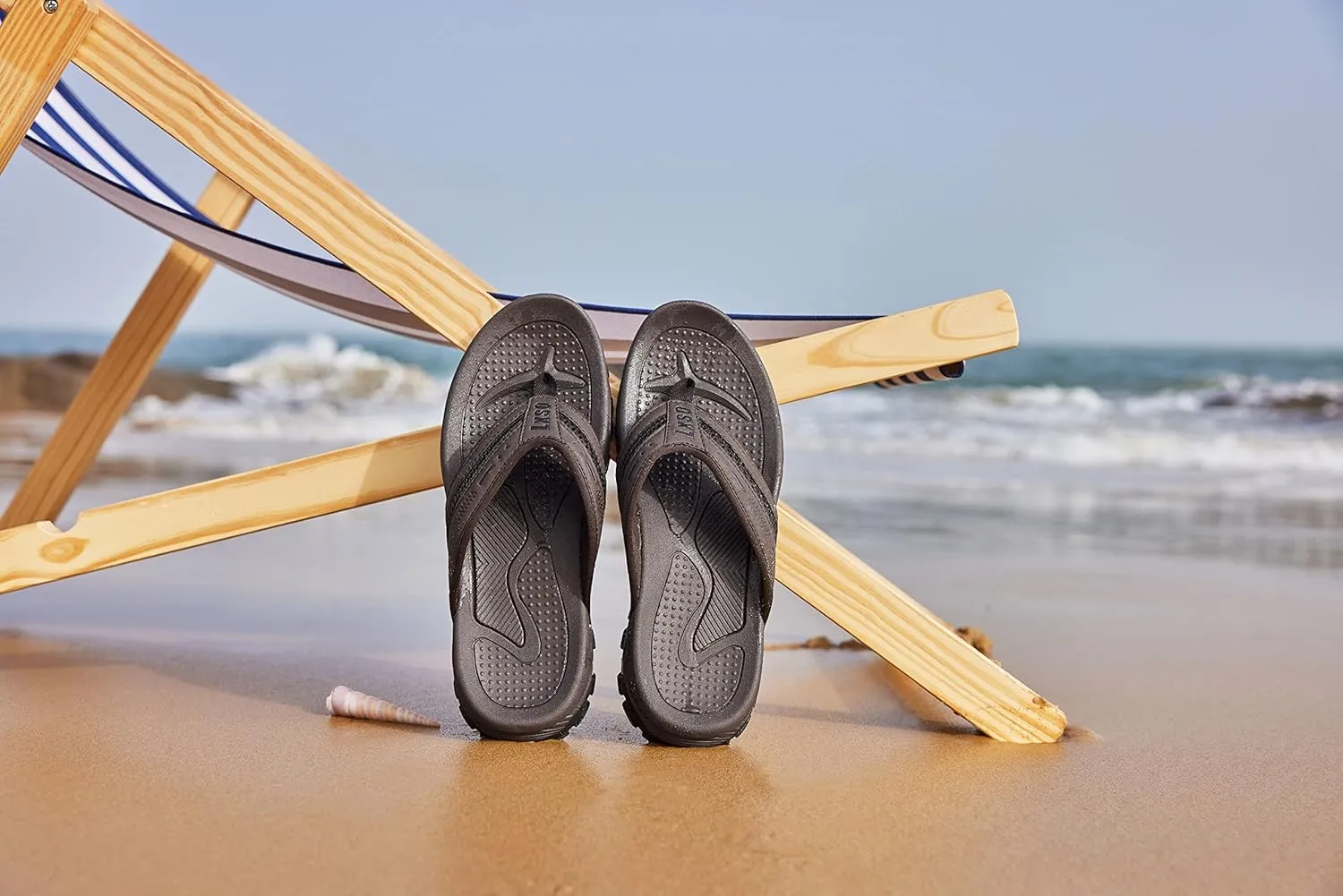 Flip Flops for Men Beach Thong Sandals with Arch Support Water Resistant Slippers Shower Shoes