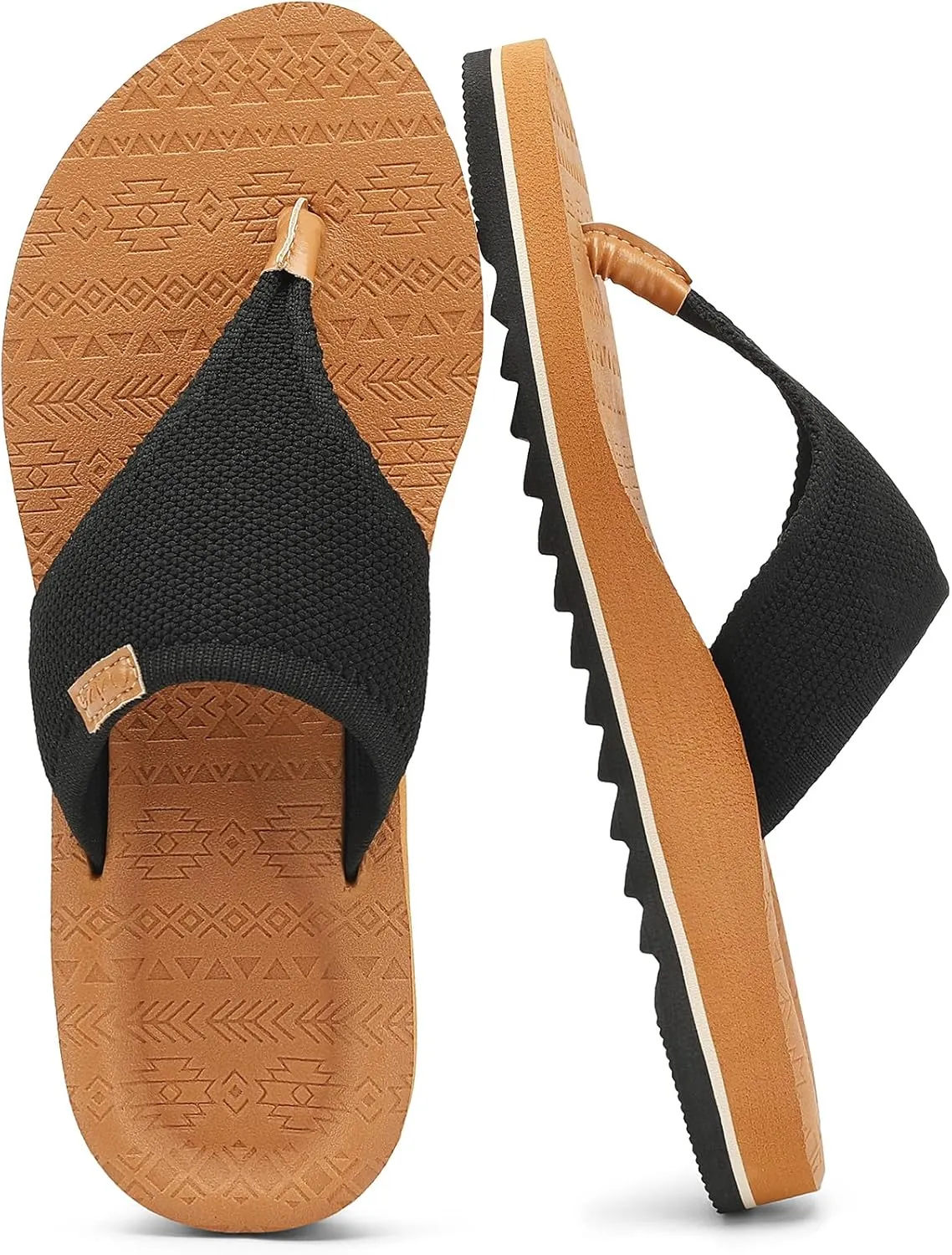 Flip Flops for Women Sandals for Woman with Arch Support Braided Beach Yoga Mat Comfortable Lightweight Outdoor Indoor