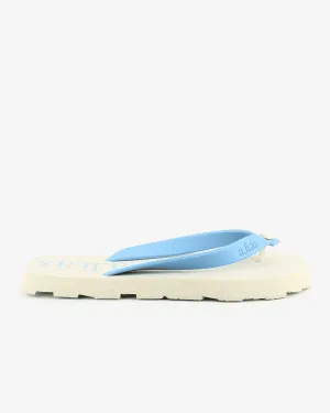 Flos Rubber Flip Flops | Off-White/Cornflower Blue