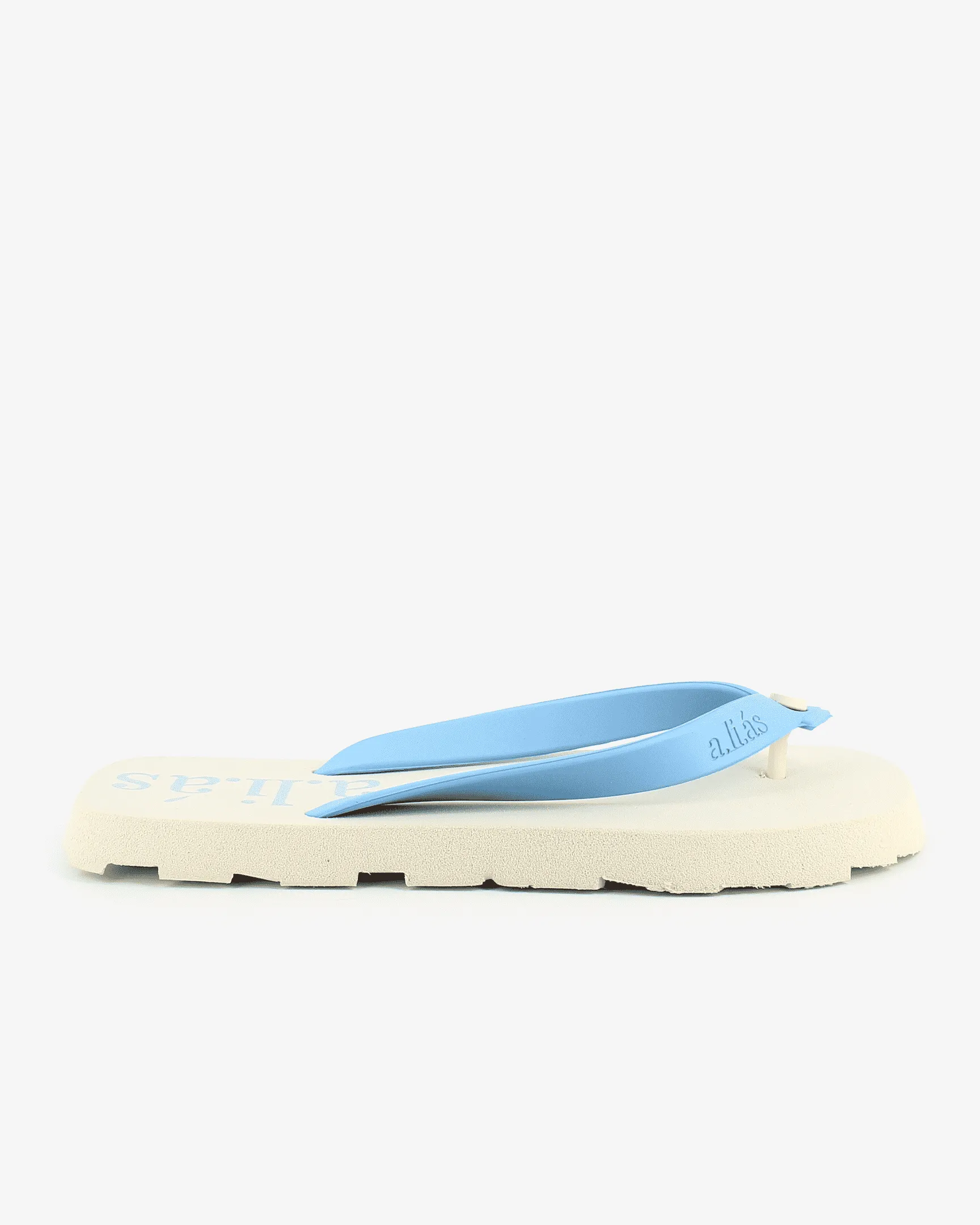 Flos Rubber Flip Flops | Off-White/Cornflower Blue