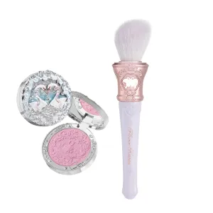 Flower Knows Swan Ballet Embossed Blush 03 Silky Ribbon Butterfly Cloud Collar Angled Powder Brush Frosty Wisteria