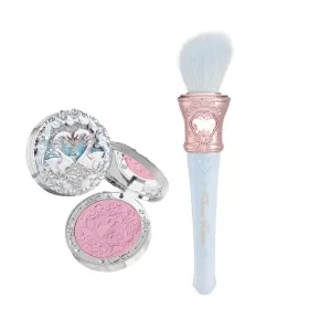 Flower Knows Swan Ballet Embossed Blush 03 Silky Ribbon Butterfly Cloud Collar Angled Powder Brush Pearly Moonlight